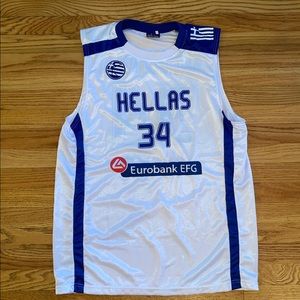 Greece Hellas team basketball jersey #34 XL